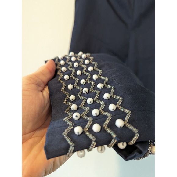 Jones New York Navy Beaded Capri Pants Trousers - Picture 3 of 5